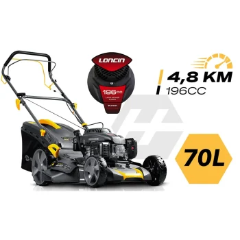 Benzinska Kosilica S Vlastitim Pogonom 51 Cm 70 L Loncin 196cc + Humberg Hm 601 Ulje 3