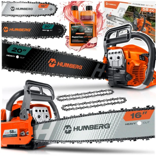Benzinska Motorna Pila Za Drvo 16" Humberg Hm 661 + Ulje 1