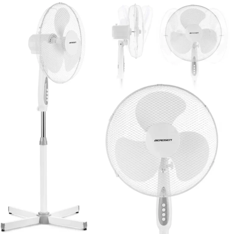 Berdsen 355000 Podni Ventilator Bijela I Siva Boja 1