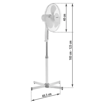 Berdsen 355000 Podni Ventilator Bijela I Siva Boja 5
