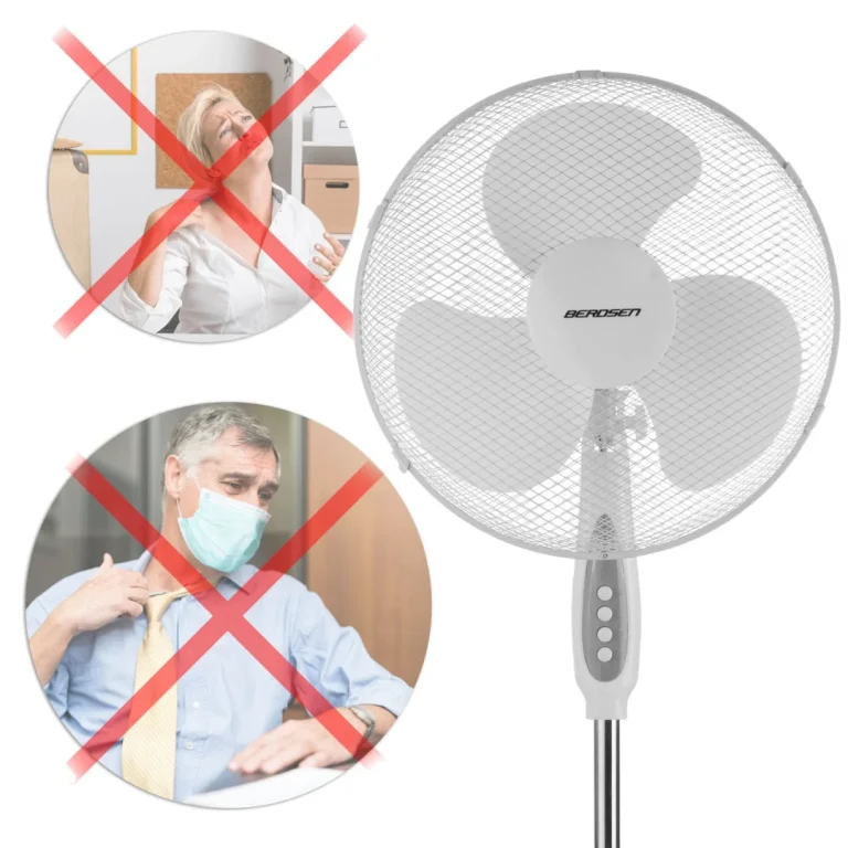 Berdsen 355000 Podni Ventilator Bijela I Siva Boja 8