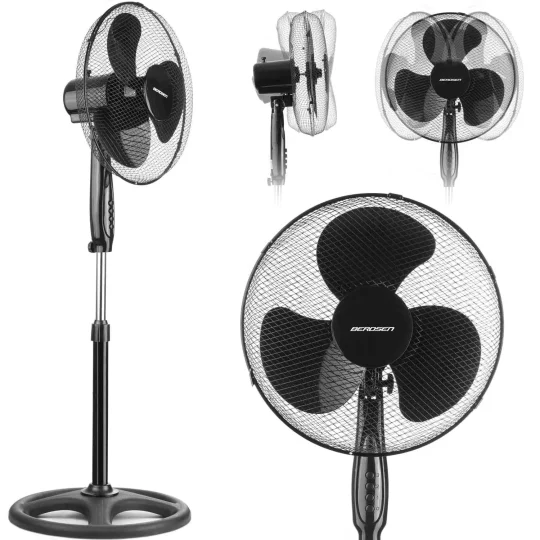 Berdsen 355010 Podni Ventilator, Crni 1