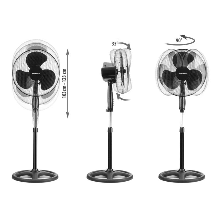 Berdsen 355010 Podni Ventilator, Crni 5
