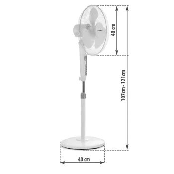 Berdsen 355100 Podni Ventilator Bijela I Siva Boja 7