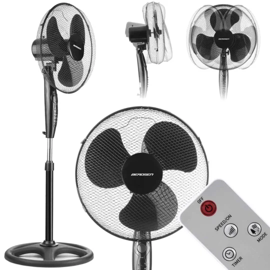 Berdsen 355110 Podni Ventilator, Crni 1