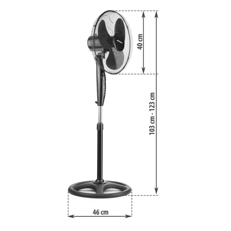 Berdsen 355110 Podni Ventilator, Crni 3