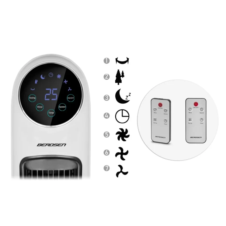 Berdsen 355200 Bijeli Stupni Ventilator 9