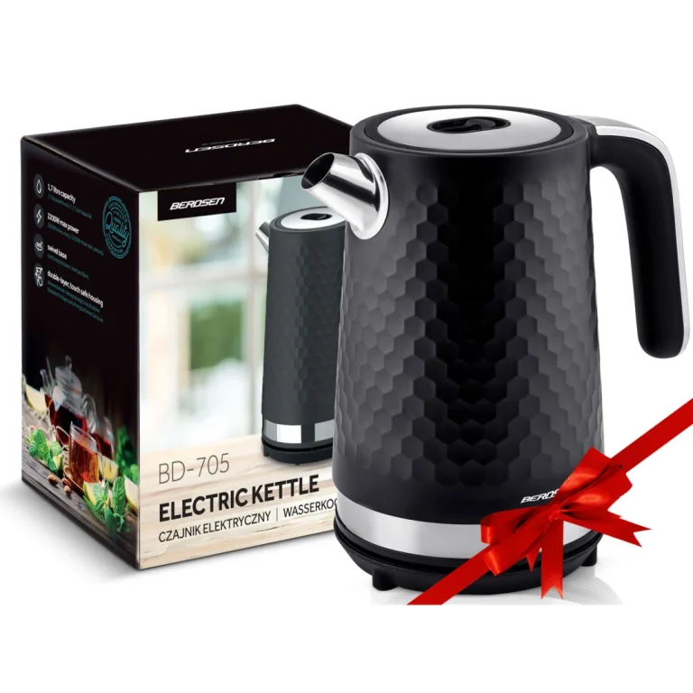 Berdsen Bd 705 Električni Kuhalo Za Vodu 1,7 L, Crno Srebrno 6