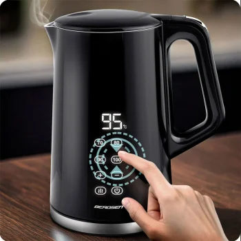 Berdsen Bd 71 Električno Kuhalo Za Vodu 1,7 L Crno Srebrno 14