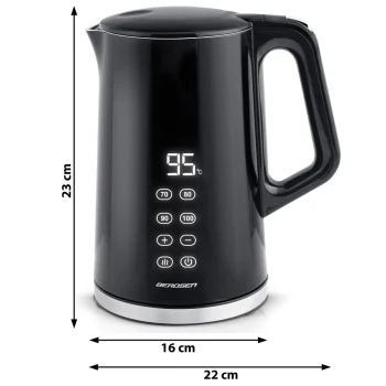 Berdsen Bd 71 Električno Kuhalo Za Vodu 1,7 L Crno Srebrno 3