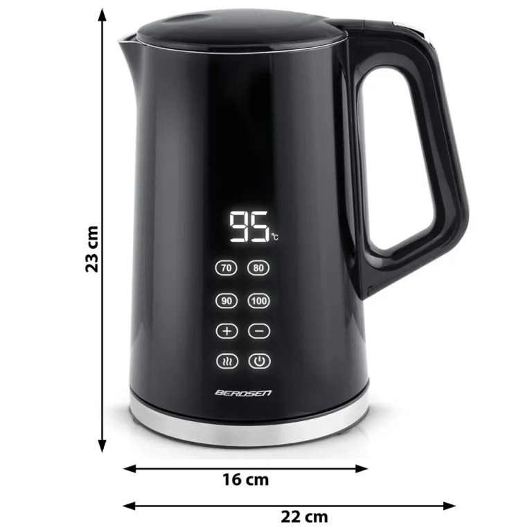 Berdsen Bd 71 Električno Kuhalo Za Vodu 1,7 L Crno Srebrno 3
