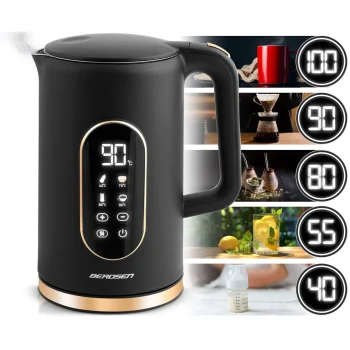 Berdsen Bd 712 Električni Kuhalo Za Vodu 1,7 L Crno Zlatno 9