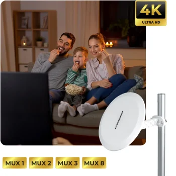 Berdsen Bd 955 Unutarnja/vanjska Tv Antena Ultra Hd 4k Bijela 10
