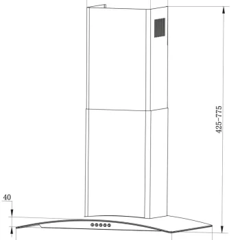Berdsen Bt 201 Kuhinjska Napa S Dimnjakom Od 60 Cm 6
