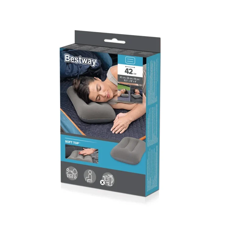 Bestway Napuhljivi Jastuk Od Velura 67121, Siva 9