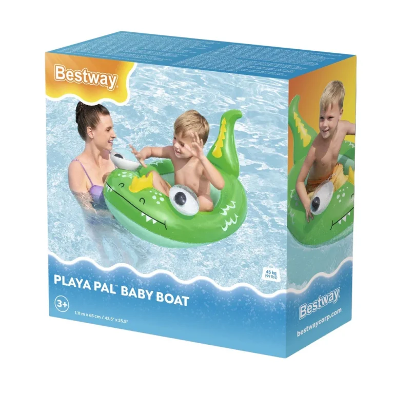 Bestway Playa Pal Napuhavajući Dječji čamac Krokodil, 111 × 65 Cm, 3+ 4