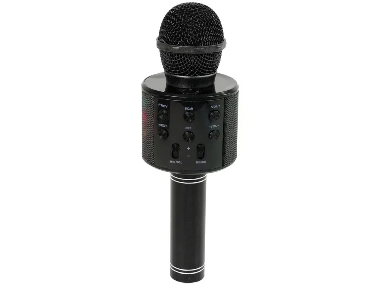 Bežični Mikrofon Usb Zvučnik Za Snimanje Karaoke Model Ws 858 Crni 2
