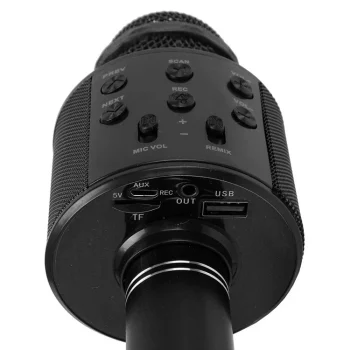 Bežični Mikrofon Usb Zvučnik Za Snimanje Karaoke Model Ws 858 Crni 3