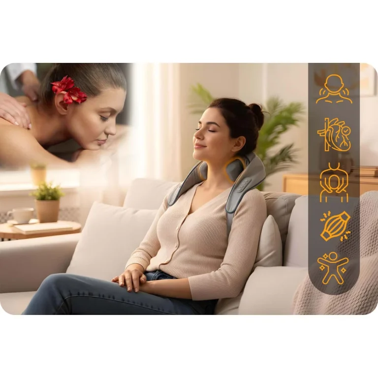 Bežični Shiatsu Masažer Za Vrat I Leđa Neo Sport Ns 505, 3 Načina Grijanja 11