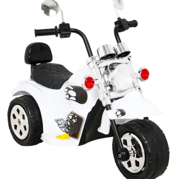 Bijeli Motocikl Hot Chopper, Bijela Motor Na Akumulator 10