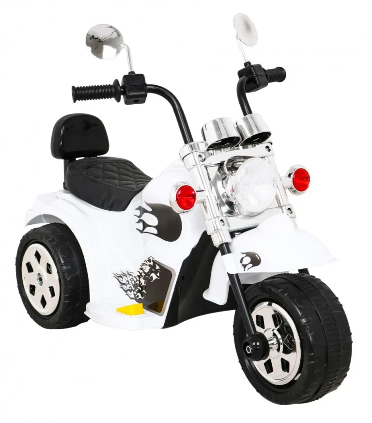 Bijeli Motocikl Hot Chopper, Bijela Motor Na Akumulator 10