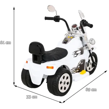 Bijeli Motocikl Hot Chopper, Bijela Motor Na Akumulator 2