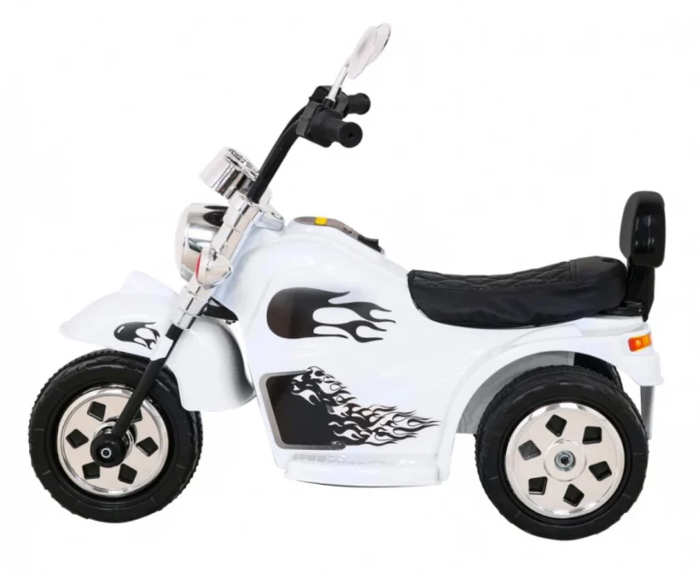 Bijeli Motocikl Hot Chopper, Bijela Motor Na Akumulator 4