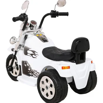 Bijeli Motocikl Hot Chopper, Bijela Motor Na Akumulator 5