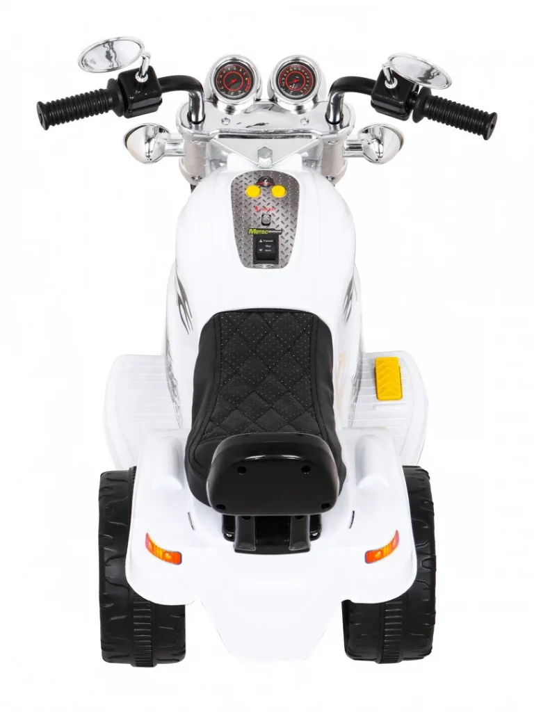 Bijeli Motocikl Hot Chopper, Bijela Motor Na Akumulator 7