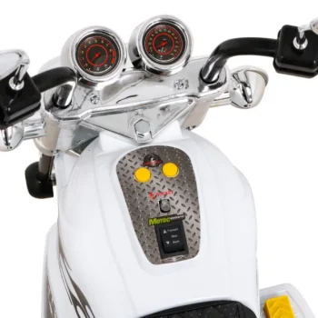 Bijeli Motocikl Hot Chopper, Bijela Motor Na Akumulator 8