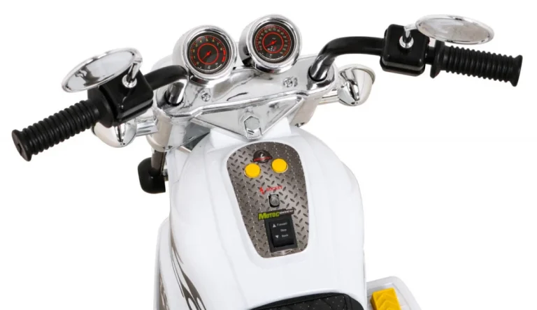 Bijeli Motocikl Hot Chopper, Bijela Motor Na Akumulator 8