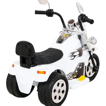 Bijeli Motocikl Hot Chopper, Bijela Motor Na Akumulator 9