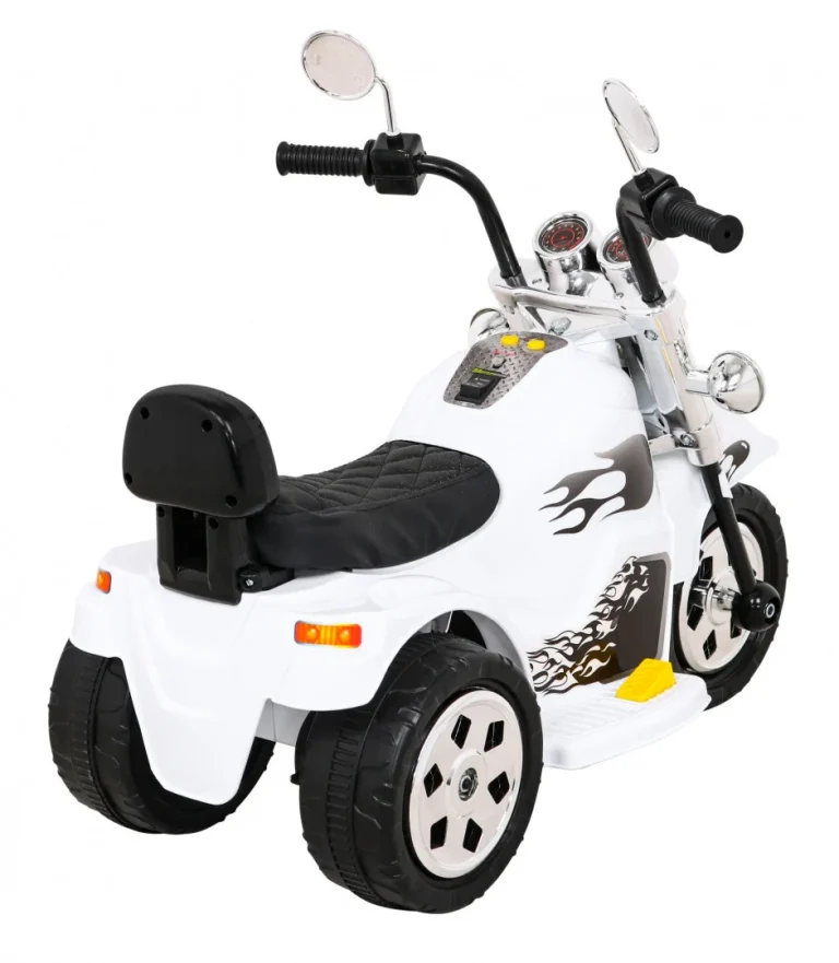 Bijeli Motocikl Hot Chopper, Bijela Motor Na Akumulator 9