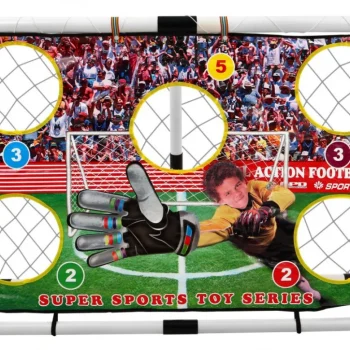 Bijeli Nogometni Gol S Podlogom I Dodacima 120 × 80 Cm 3