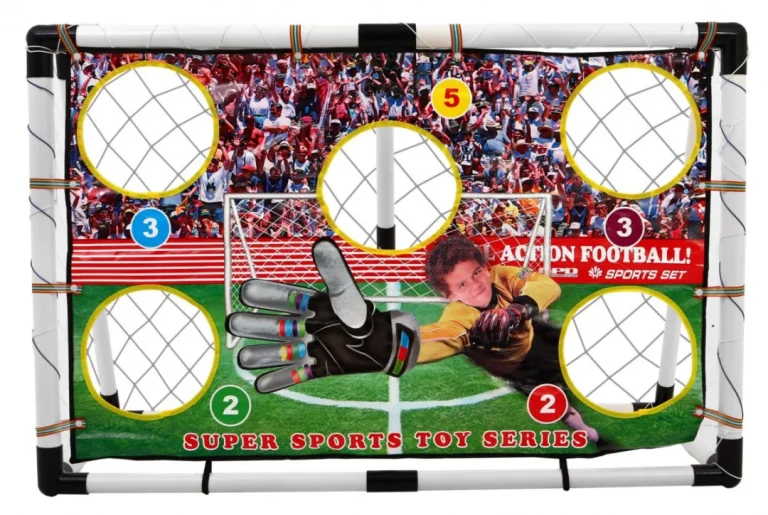 Bijeli Nogometni Gol S Podlogom I Dodacima 120 × 80 Cm 3