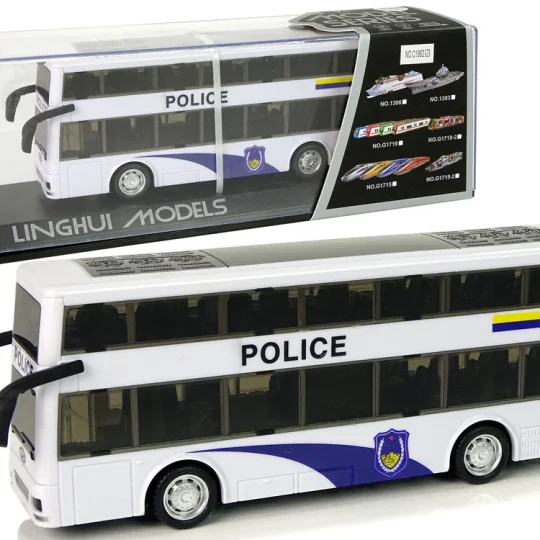 Bijeli Policijski Autobus Na Kat Sa Zvukom Spuštanja 1