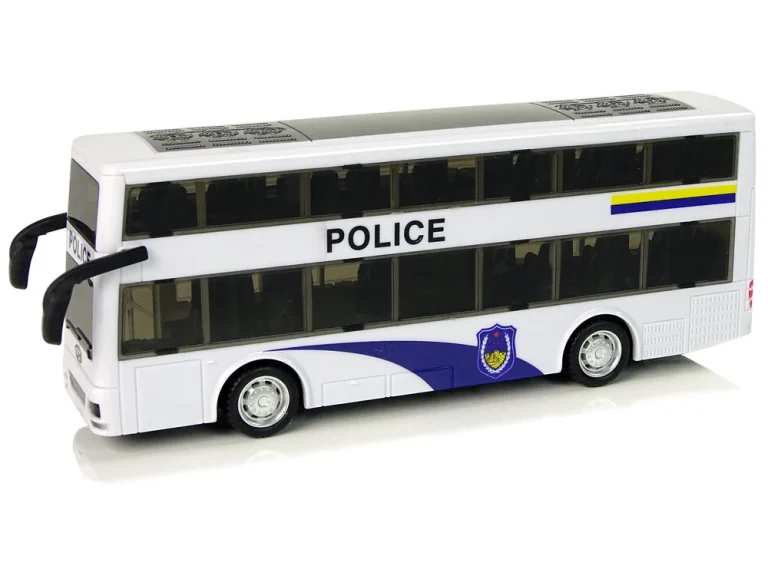 Bijeli Policijski Autobus Na Kat Sa Zvukom Spuštanja 2