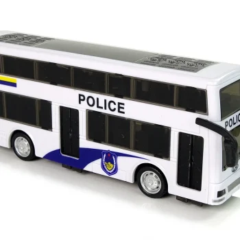 Bijeli Policijski Autobus Na Kat Sa Zvukom Spuštanja 4