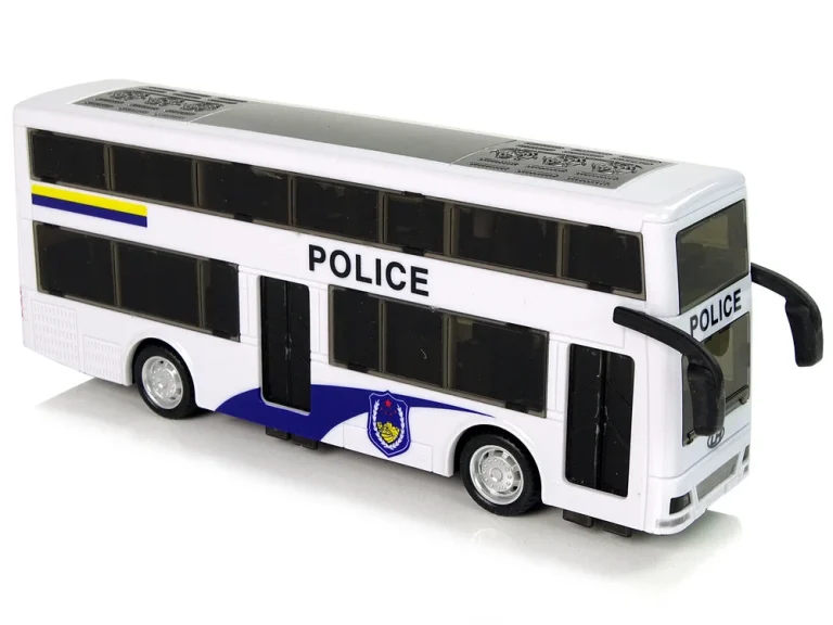 Bijeli Policijski Autobus Na Kat Sa Zvukom Spuštanja 4