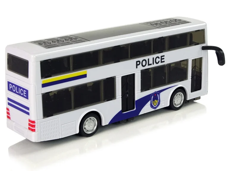 Bijeli Policijski Autobus Na Kat Sa Zvukom Spuštanja 5
