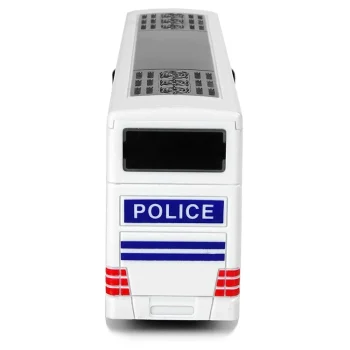 Bijeli Policijski Autobus Na Kat Sa Zvukom Spuštanja 6