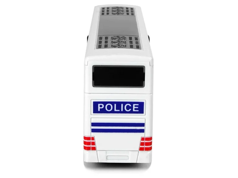 Bijeli Policijski Autobus Na Kat Sa Zvukom Spuštanja 6