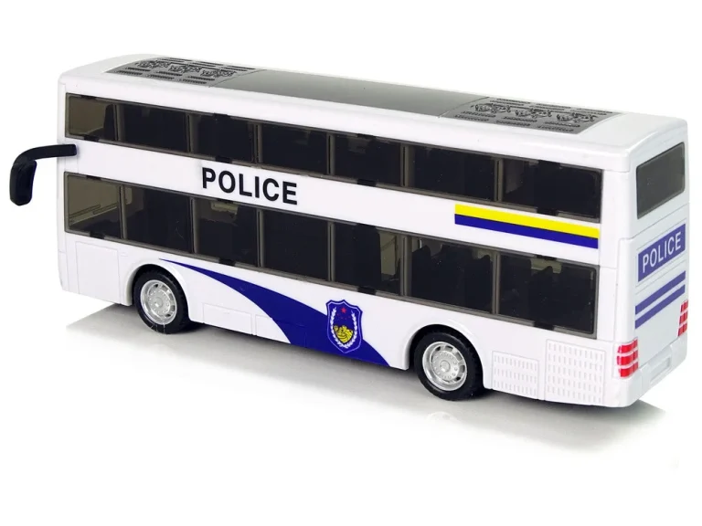 Bijeli Policijski Autobus Na Kat Sa Zvukom Spuštanja 7