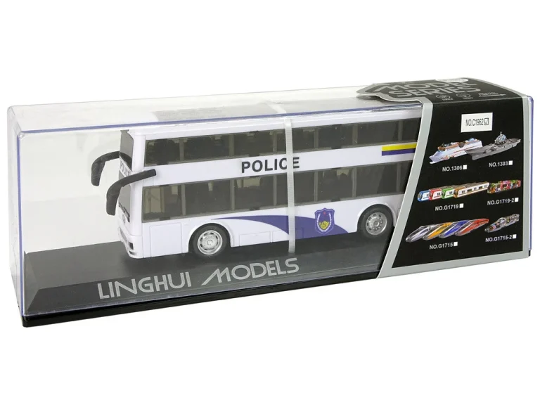 Bijeli Policijski Autobus Na Kat Sa Zvukom Spuštanja 8