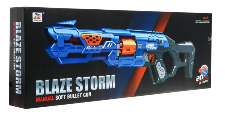 Blaze Storm Ručna Opružna Puška 8+ 20 Pjenastih Metaka 5