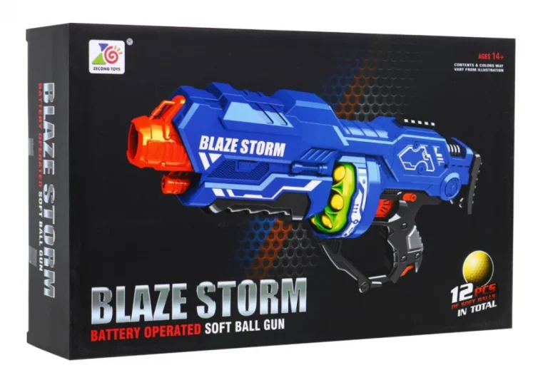 Blaze Storm Velika Puška 14+ 12 Pjenastih Kuglica I Drška 7