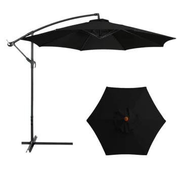 Bočni Vrtni Suncobran S Podesivim Nagibom 350 X 250 Cm Crni 2