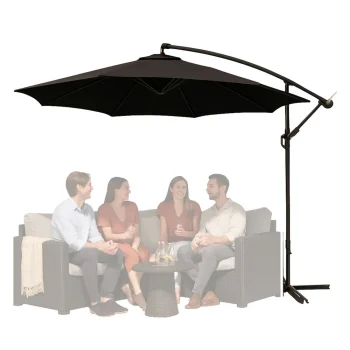 Bočni Vrtni Suncobran S Podesivim Nagibom 350 X 250 Cm Crni 3