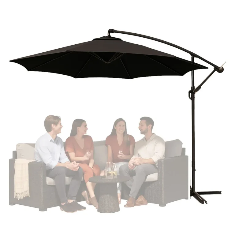 Bočni Vrtni Suncobran S Podesivim Nagibom 350 X 250 Cm Crni 3