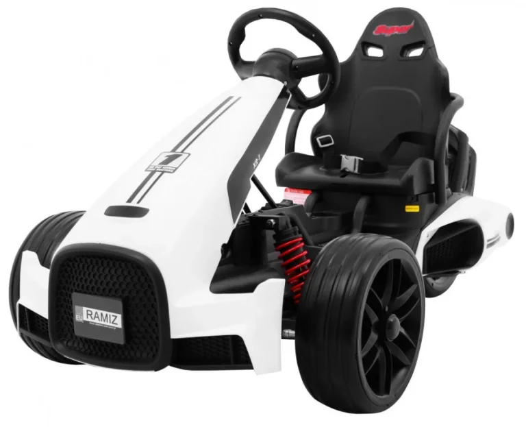 Bolid Xr 1 Dječji Go Kart Na Baterije, Bijeli + Podesivi Volan + Konturirano Sjedalo, Bijela 1